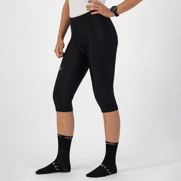 Rogelli core dames driekwart fietsbroek - zwart
