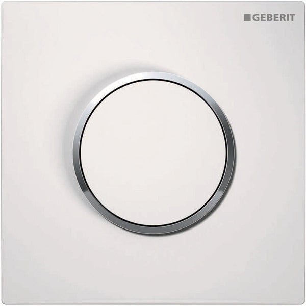Geberit type 10 ur pn - urinioir bedieningspaneel - pneumatisch - ronde knop - wit glans chroom - 116.015.kj.1