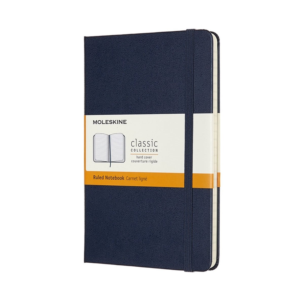 Moleskine classic notitieboek - medium - hardcover - gelinieerd - saffier blauw