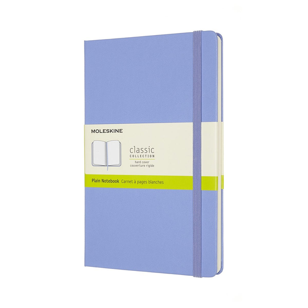 Moleskine classic notitieboek - large - hardcover - blanco - hortensia blauw