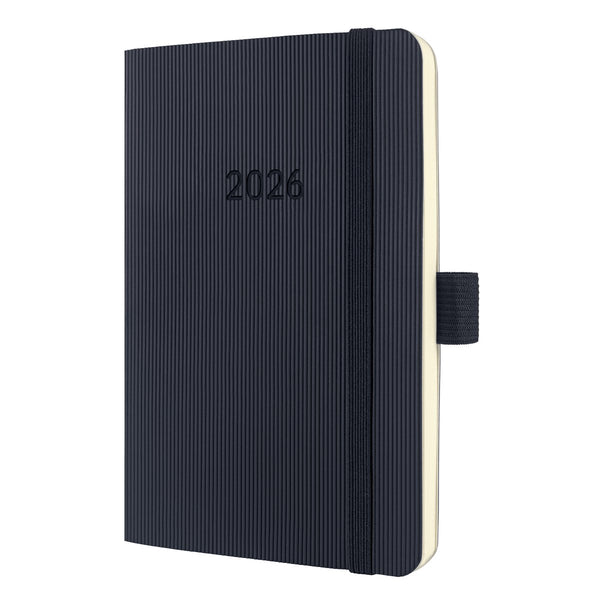 Sigel weekagenda 2026 conceptum formaat a6 met extra notitiepagina's zwart softcover