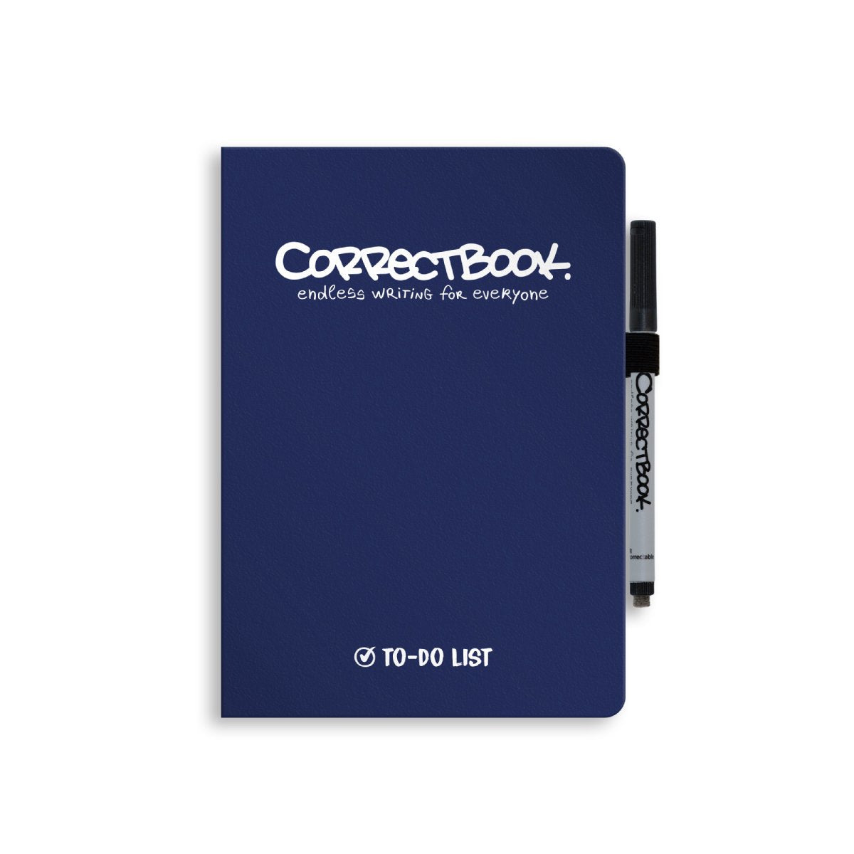 Correctbook a5 uitwisbaar notitieboek – scratch midnight blue – to-do list – herbruikbaar schrift – inclusief pen wisdoekje