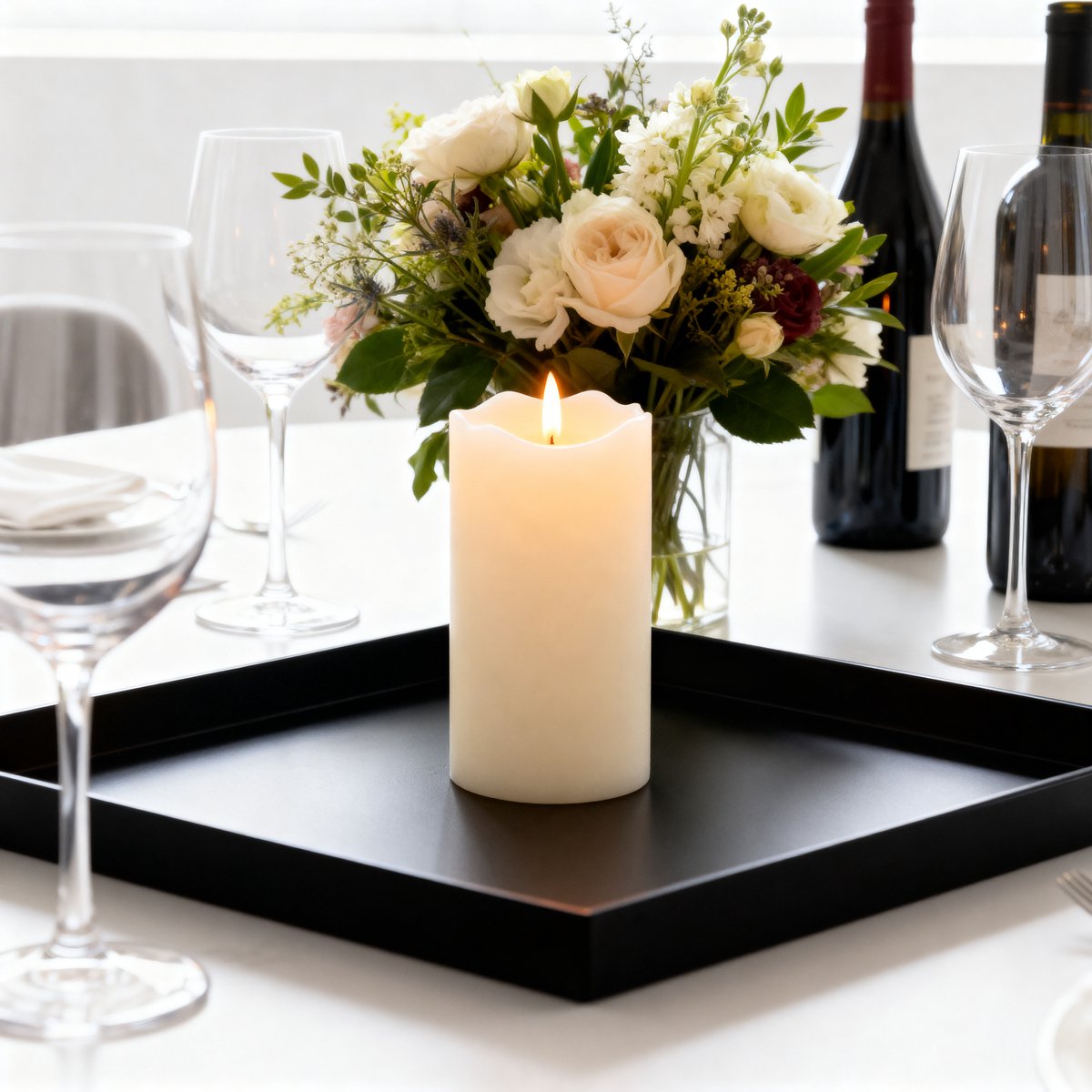 Arti casa led candle wetlook ivory h15cm