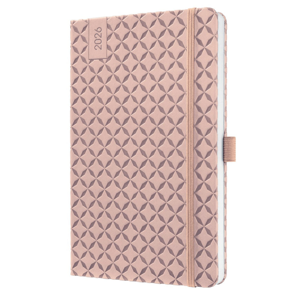 Sigel weekagenda flair 2026 - formaat a5 - pearl rose - hardcover - si-j6131