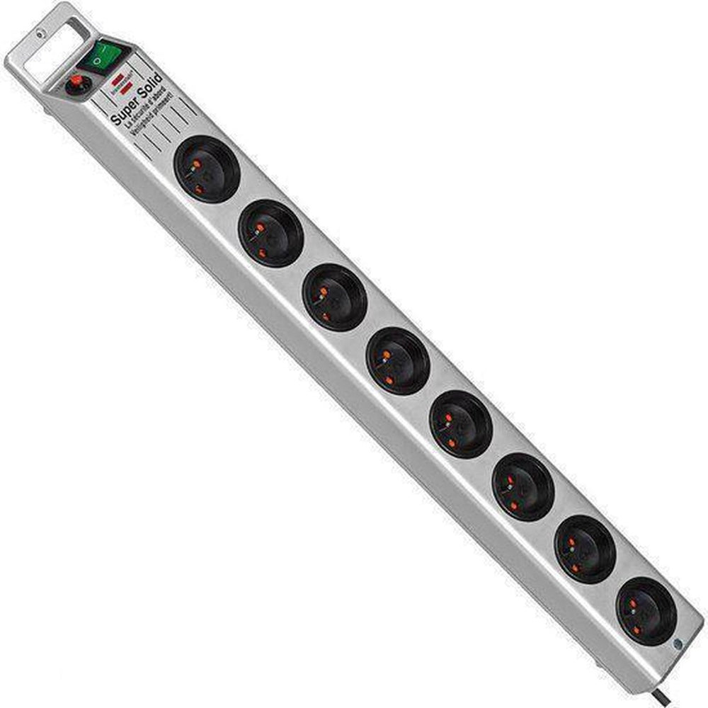 Brennenstuhl super-solid line stekkerdoos 8-voudig zilver 2,5m h05vv-f 3g1,5 *fr*