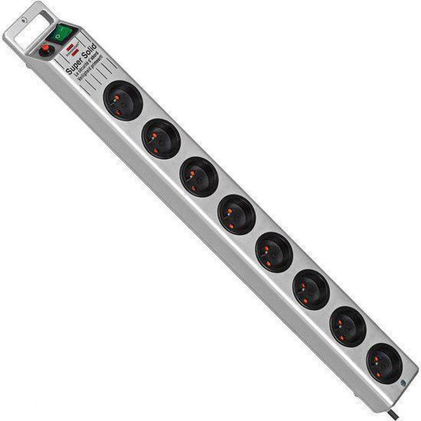 Brennenstuhl super-solid line stekkerdoos 8-voudig zilver 2,5m h05vv-f 3g1,5 *fr*