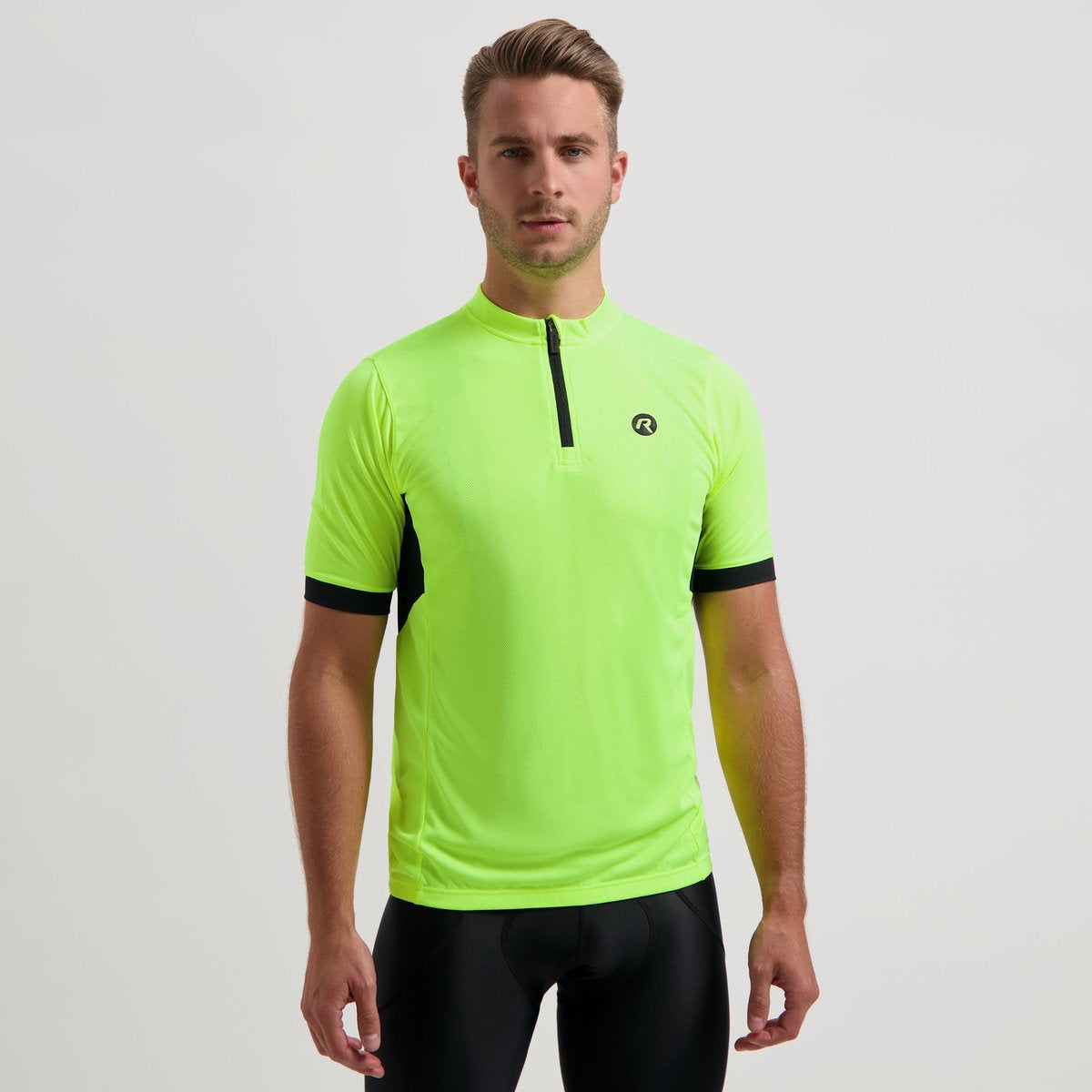 Rogelli core fietsshirt heren - korte mouwen - zwart fluorgeel - 3xl