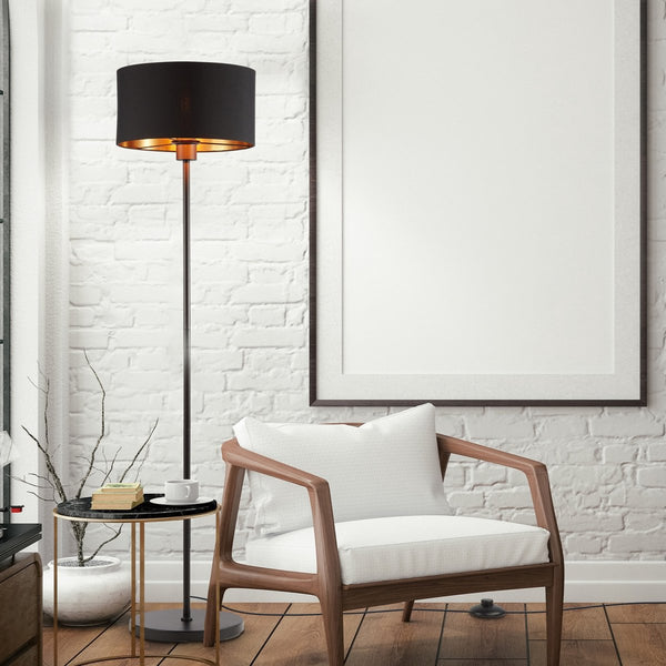 B.k.licht kari - vloerlamp - woonkamerlamp - industriële staande lamp - staanlamp - met e27 fitting - h: 141.5cm