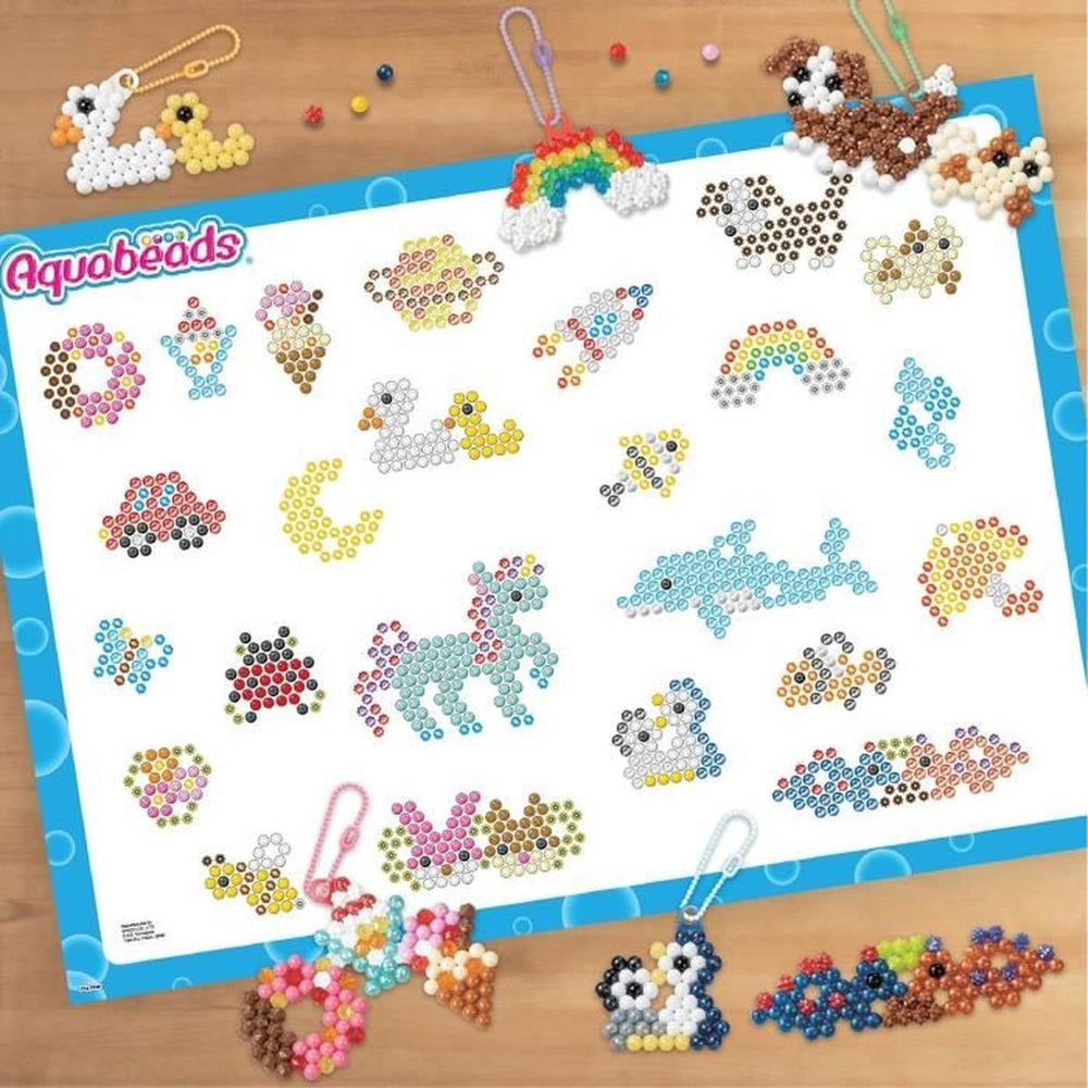 Aquabeads 35025 - mijn sleutelhangers en hangers complete set- parels die met water plakken