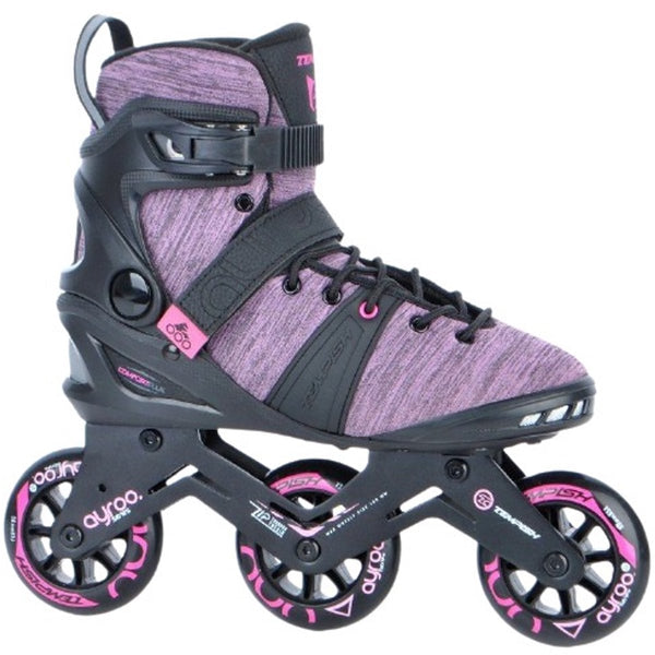 Tempish ayroo 3x90 dames skeelers – 3 wielen 90mm – fitness speed inline skates – zwart roze – maat 41
