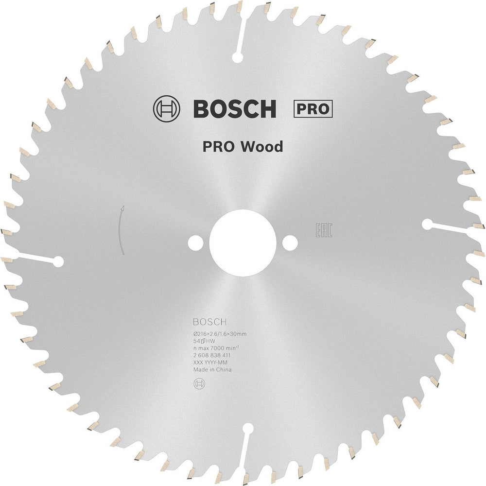 Bosch pro wood cirkelzaagblad 216 x 2,6 x 30 mm - 2608838411