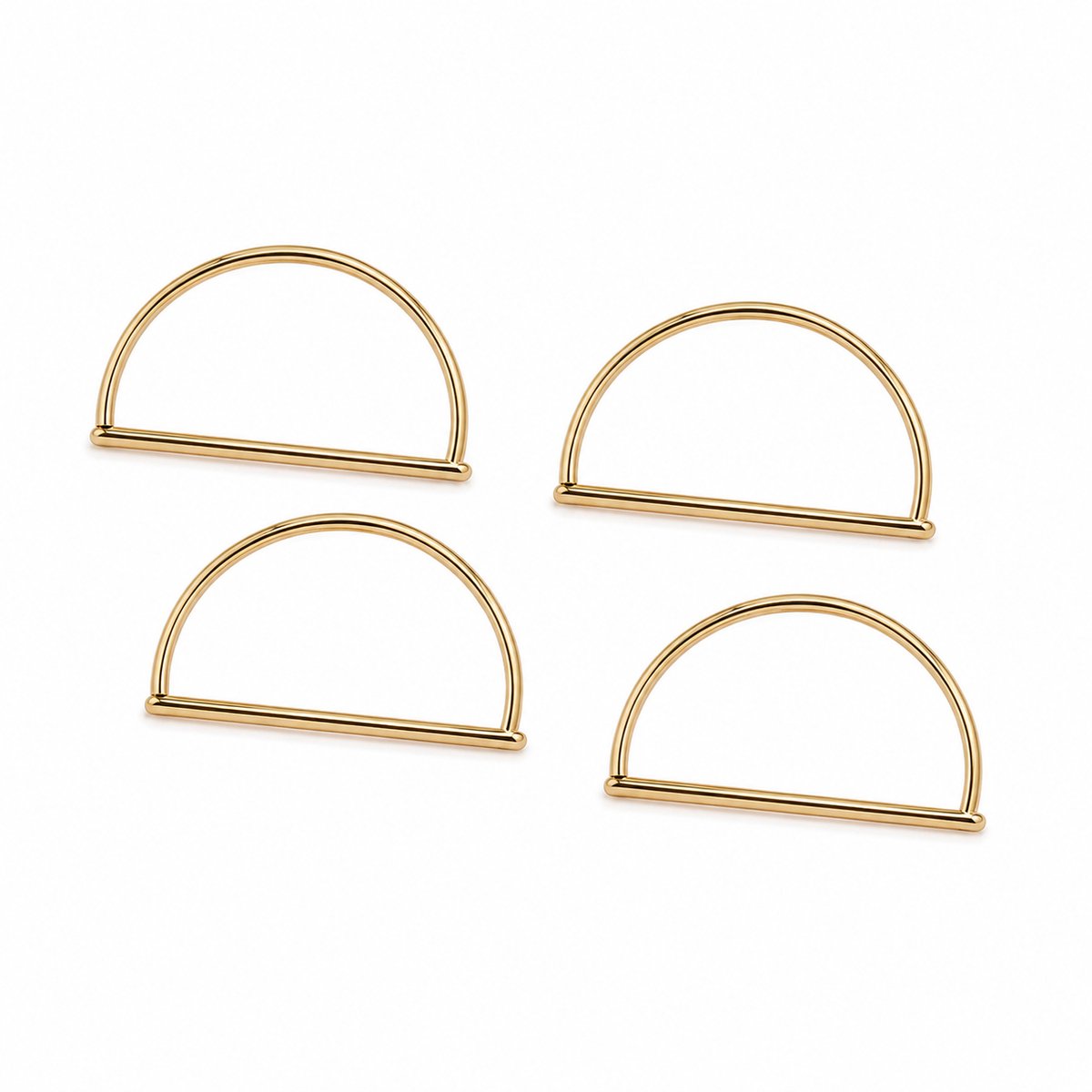 Alpina servetringen goud – 4-delige set – metalen servetring – tafeldecoratie