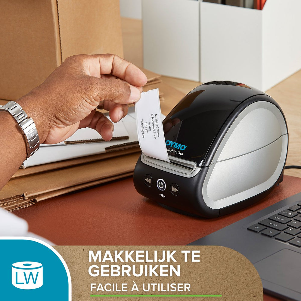 Dymo originele labelwriter adreslabels voor retouren | 25 mm x 54 mm | 24 met elk 500 labels (12.000 zelfklevende etiketten) | geschikt voor de labelwriter labelprinters | gemaakt in europa