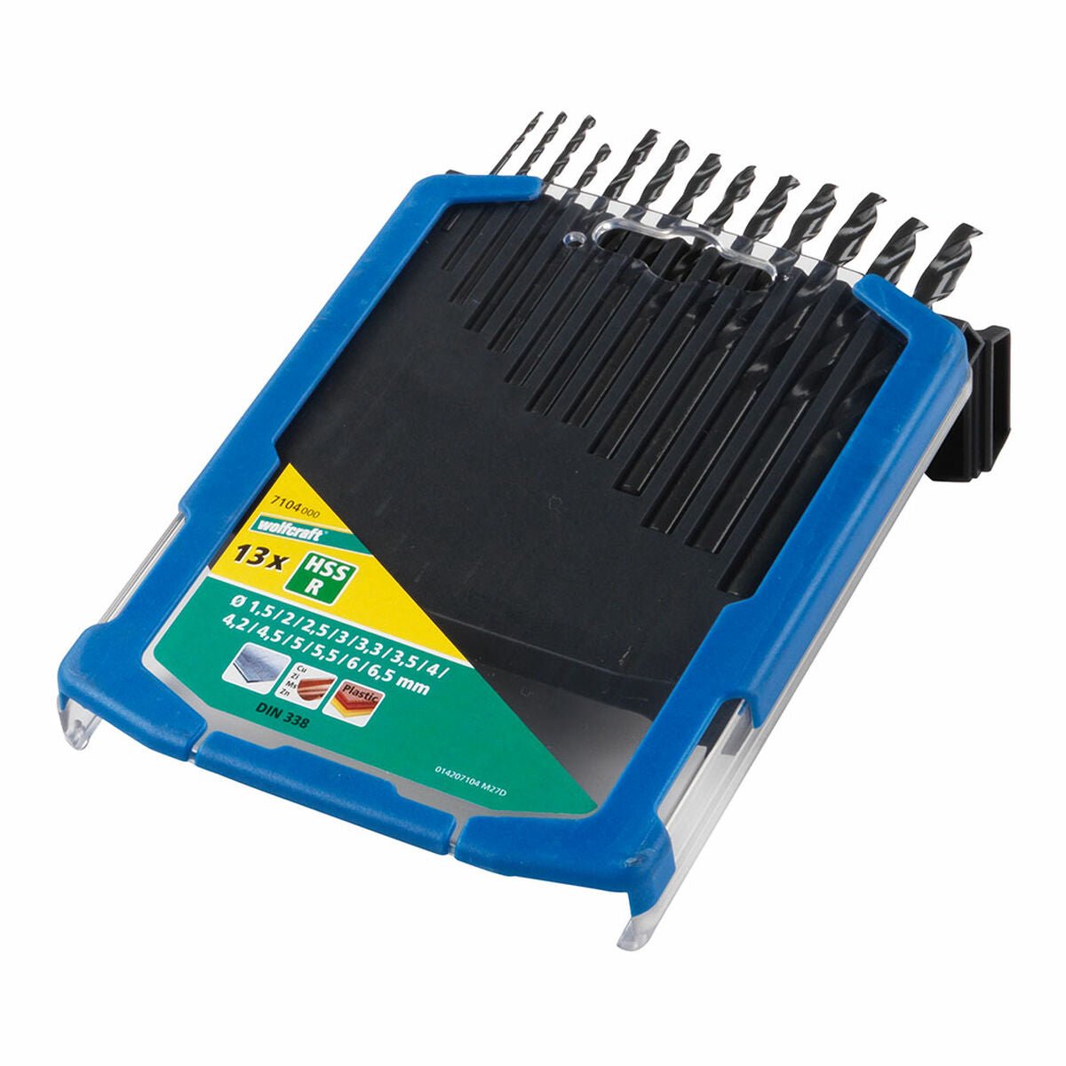 Wolfcraft - metaalboorset hss gewalst - ø 1,5 tot 6,5 mm - 13 delig - metaalboor set - 7104000