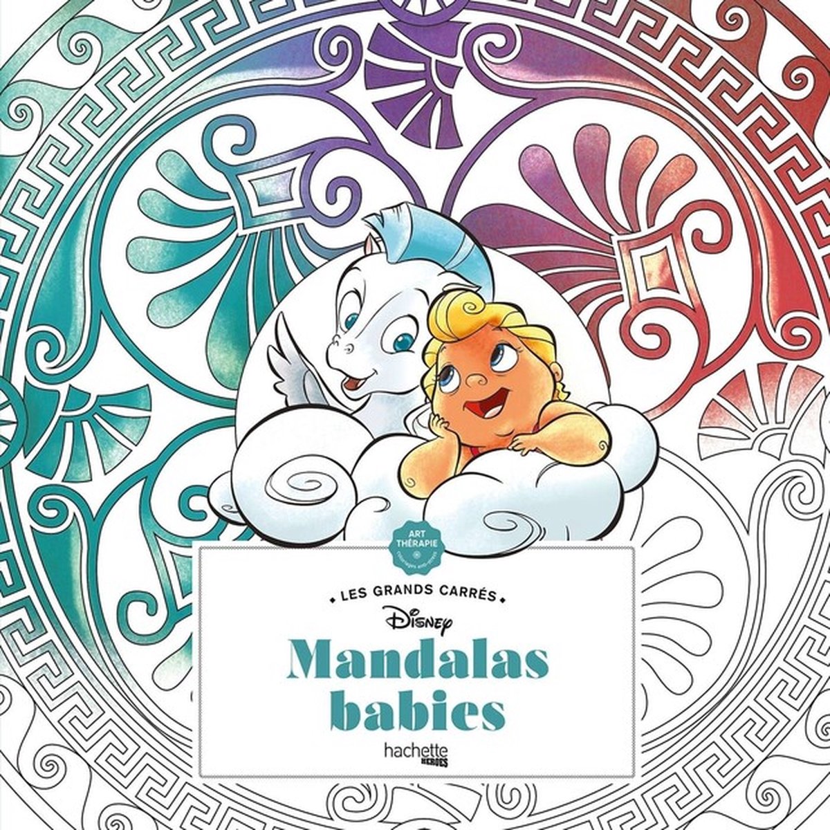 Hachette heroes disney les grands carrès disney mandalas babies - - kleurboek voor volwassenen