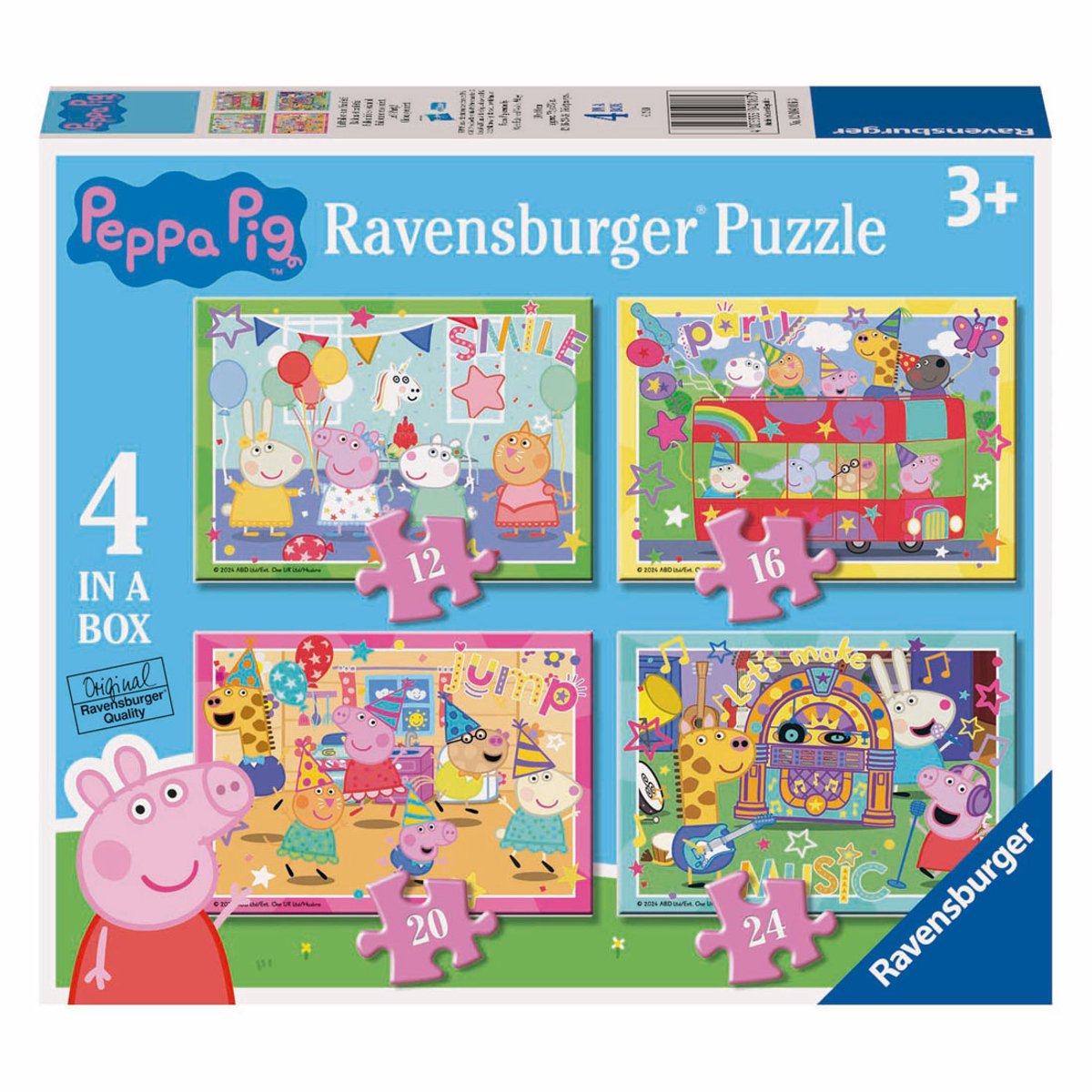 Ravensburger puzzel peppa pig - legpuzzel - 12, 16, 20, 24 stukjes