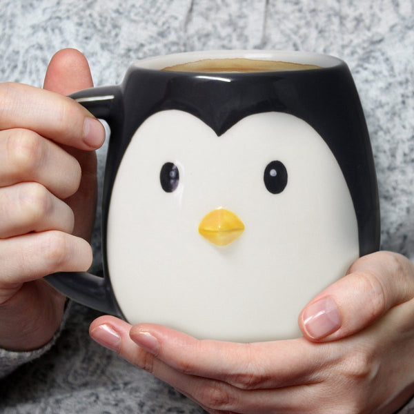 Balvi drinkbeker penguin pingo zwart keramiek