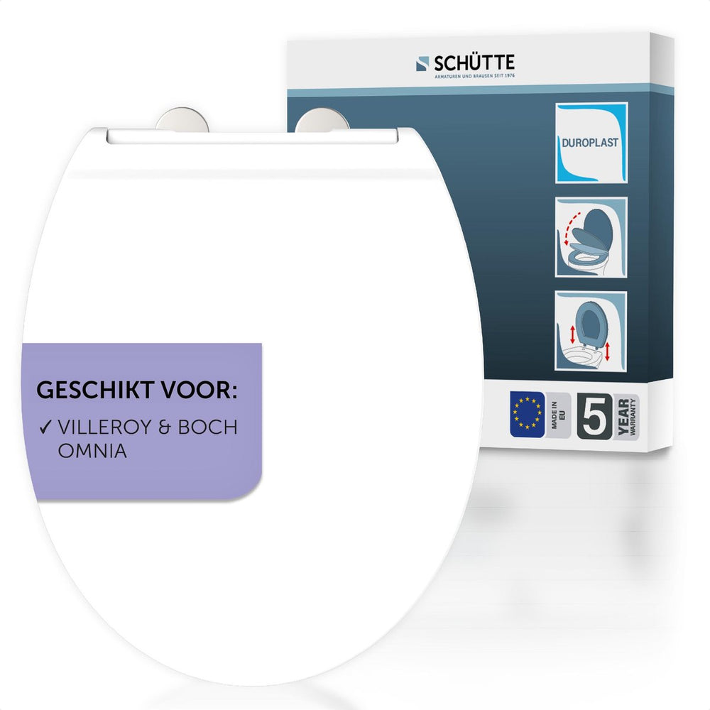 Schütte wc-bril 82801 pro 9 - valrem - afneembaar - geschikt voor villeroy boch omnia - belastbaar tot 250 kg