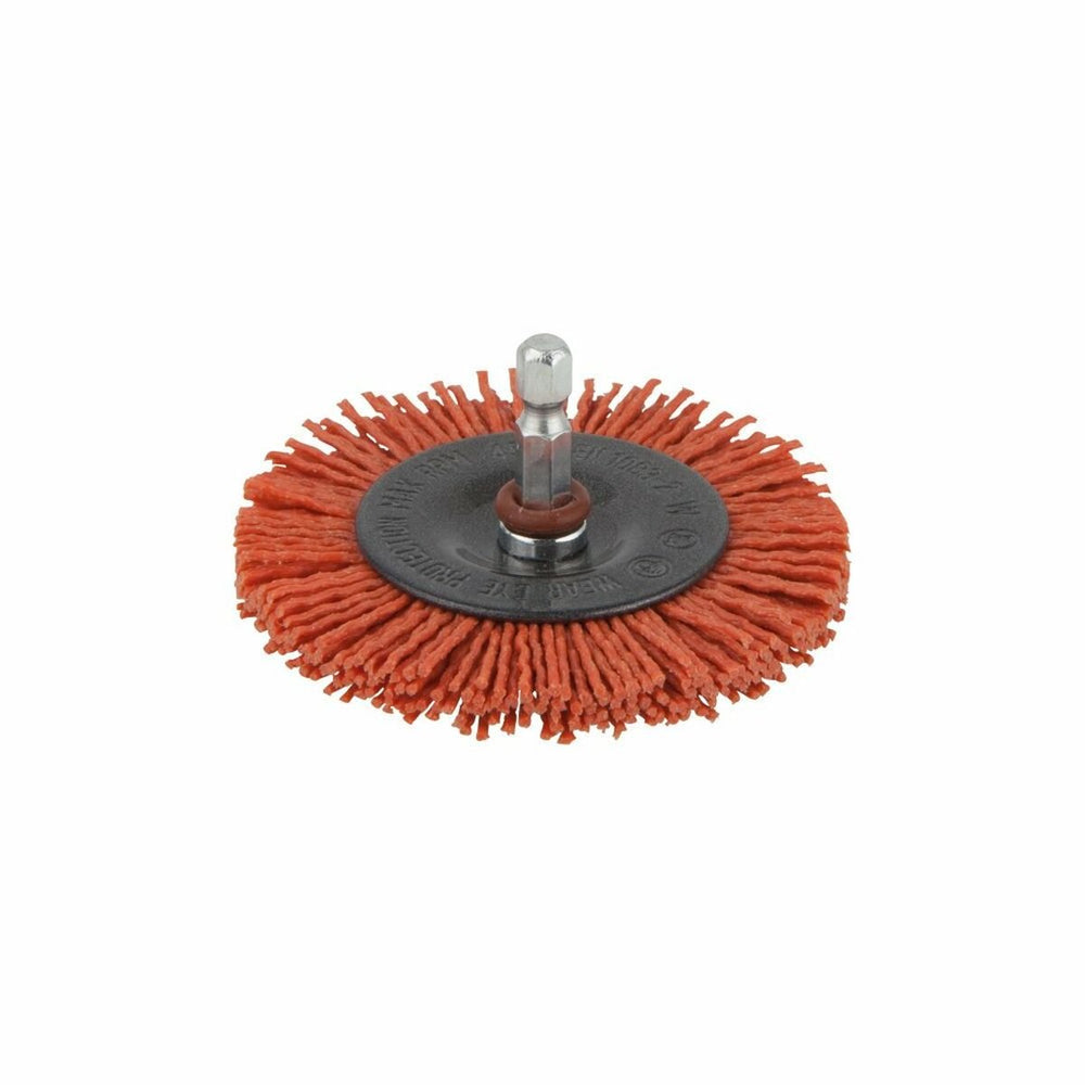 Wolfcraft - nylondraad schijfborstel voor boormachine - 75mm - 1500000