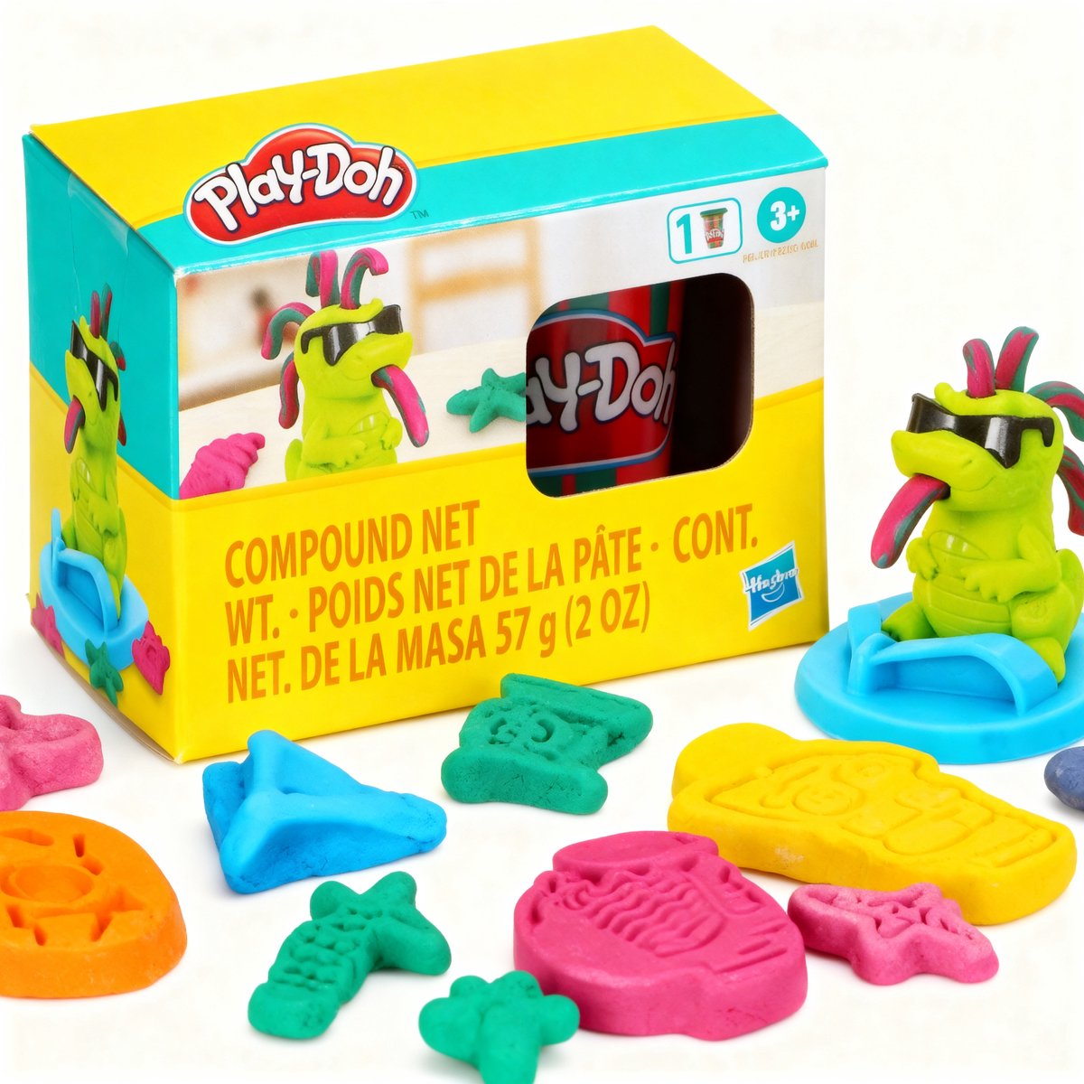 Play-doh set met klei - 57g - kleiset kinderen 3+ - creatief speelgoed - assorti