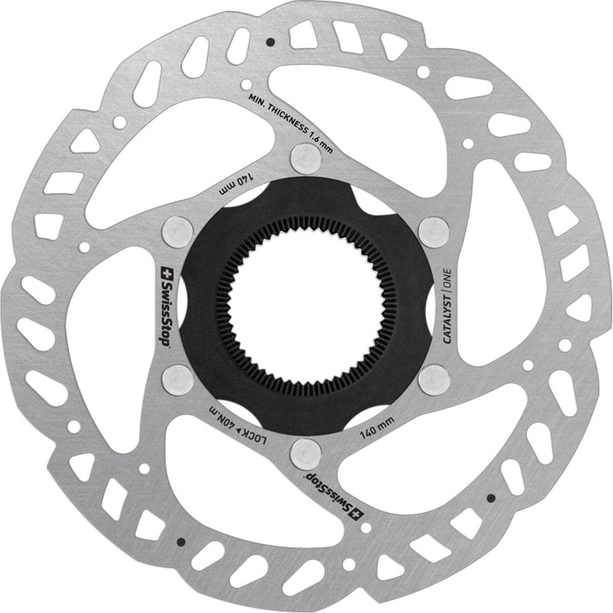 Swissstop - remschijf katalysator één centerlock 140mm