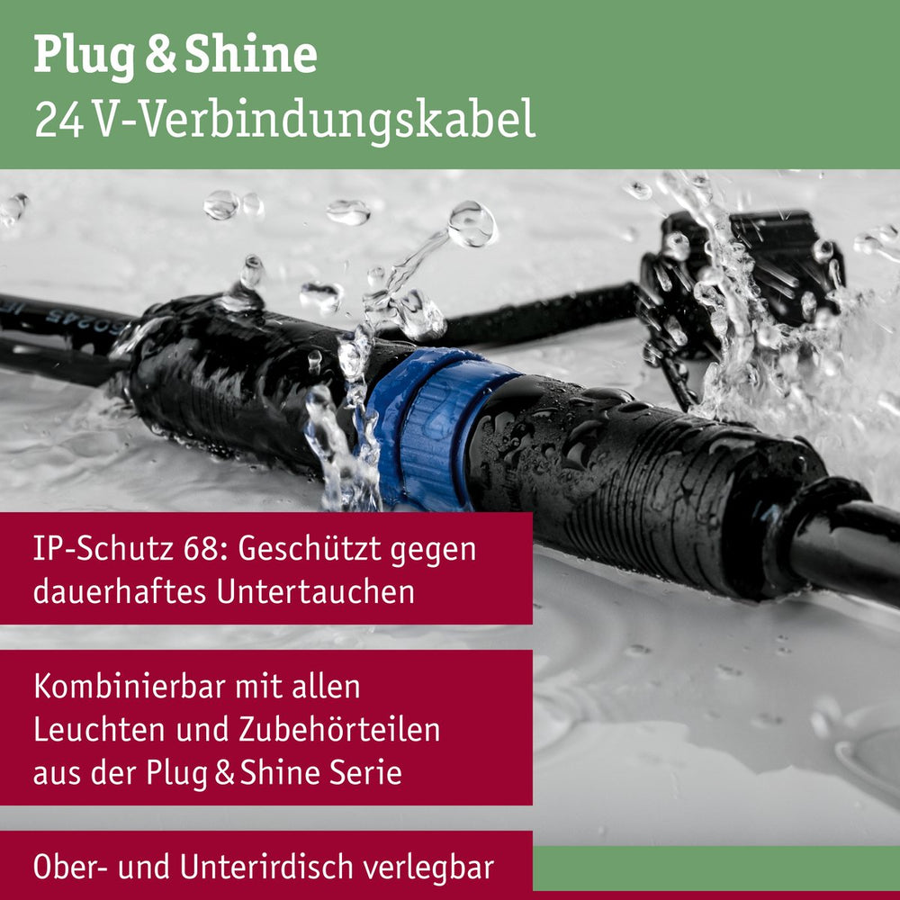 Paulmann plug shine verdeler 3 uitgangen ip68 zwart