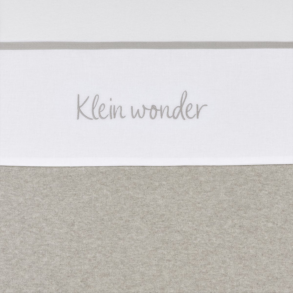 Meyco baby klein wonder ledikant laken - greige - 100x150cm - 0.3 tog