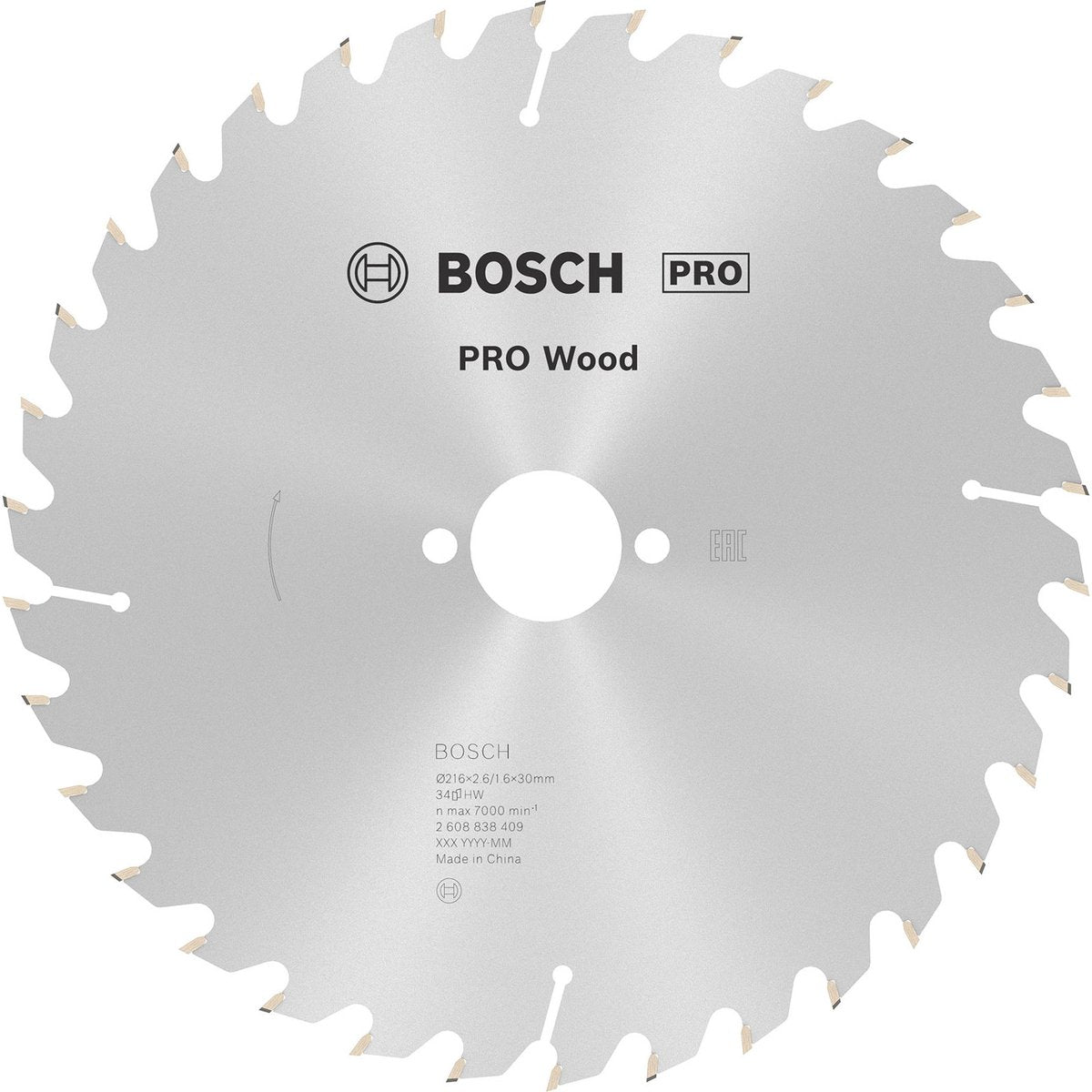 Bosch accessories optiline 2608838409 cirkelzaagblad 216 x 30 x 1.6 mm aantal tanden: 34 1 stuk(s)