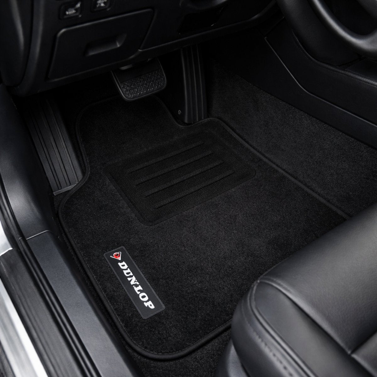 Dunlop universele automatten set - 4-delig - voor verschillende auto merken - voor en achter - zwart