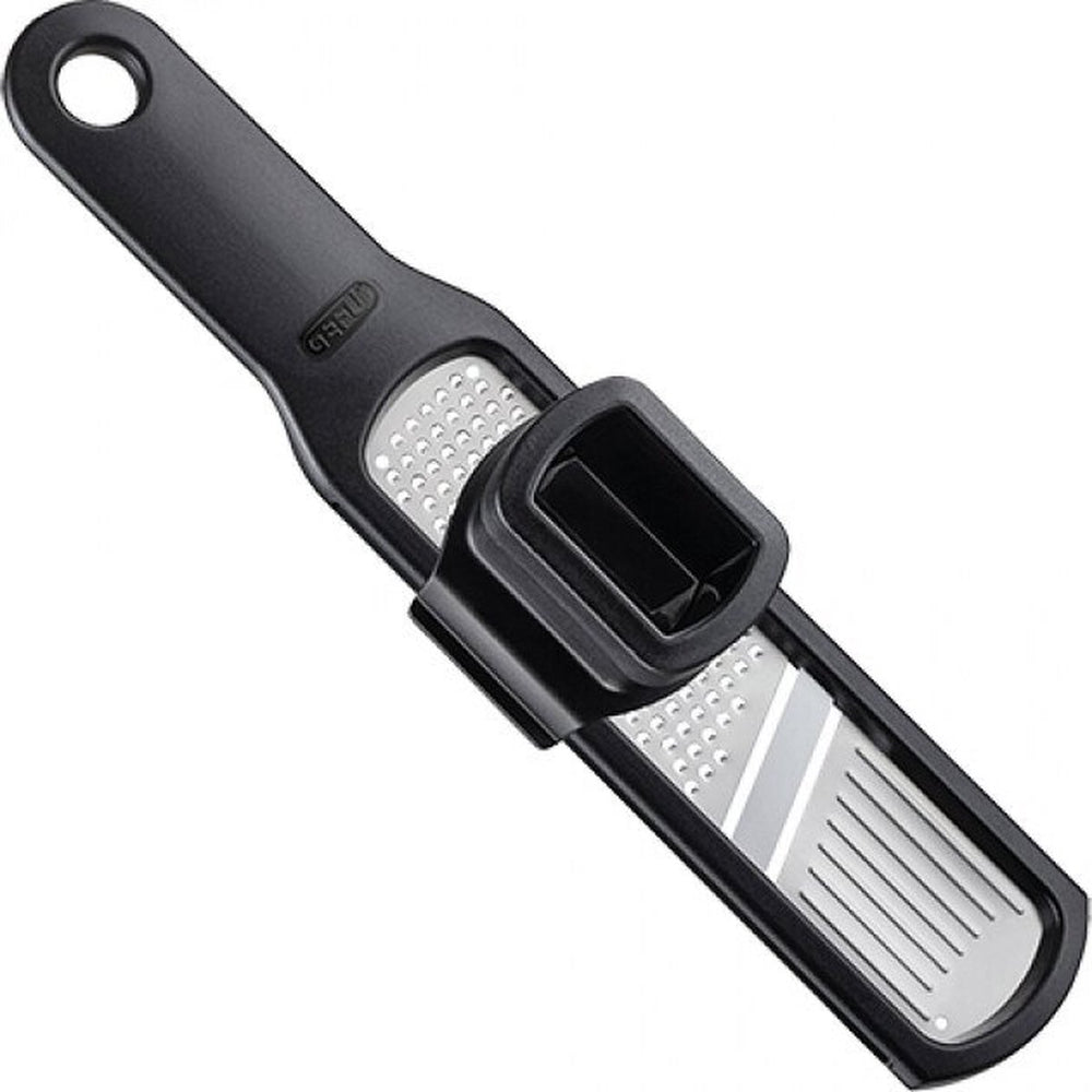Gefu rafino knoflookrasp en -schaaf 23 cm – 2-in-1 – rvs – inclusief restenhouder