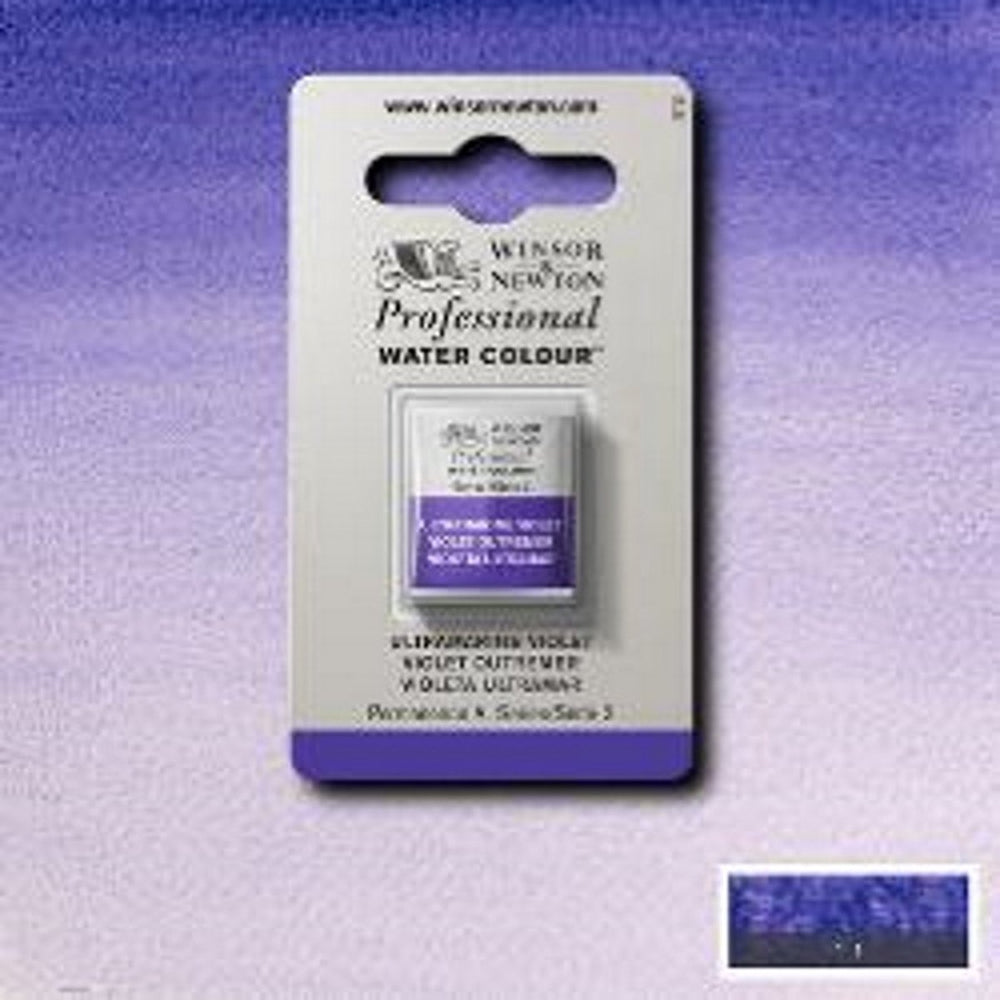 Winsor newton professionele aquarelverf halve nap ultramarine violet