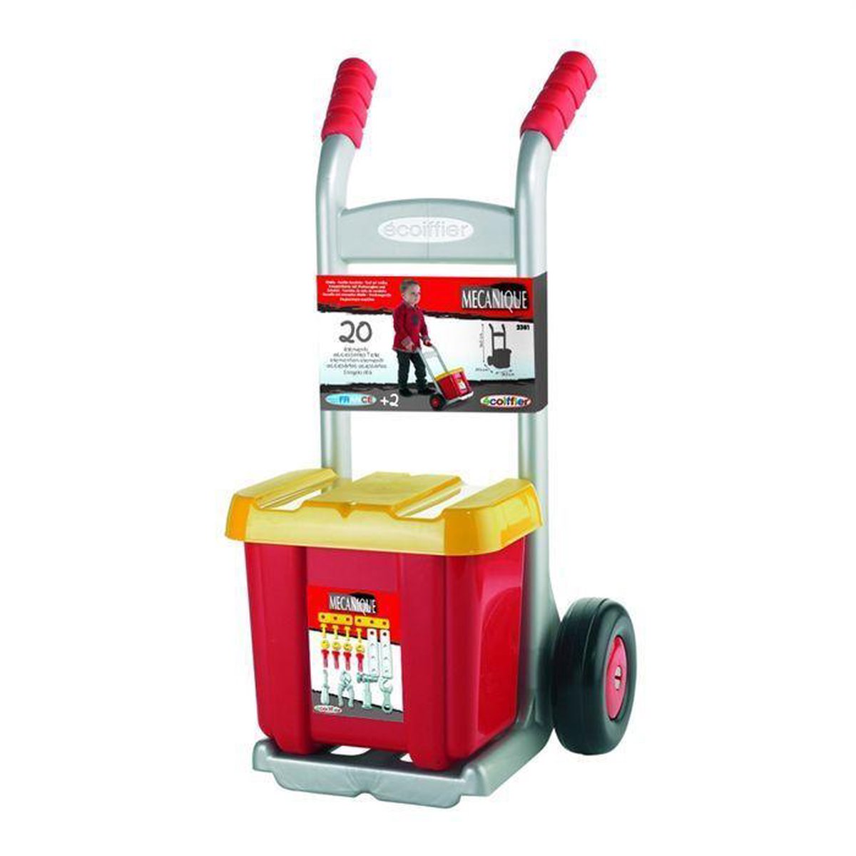 Ecoiffier monteurs steekwagen met gereedschapskist