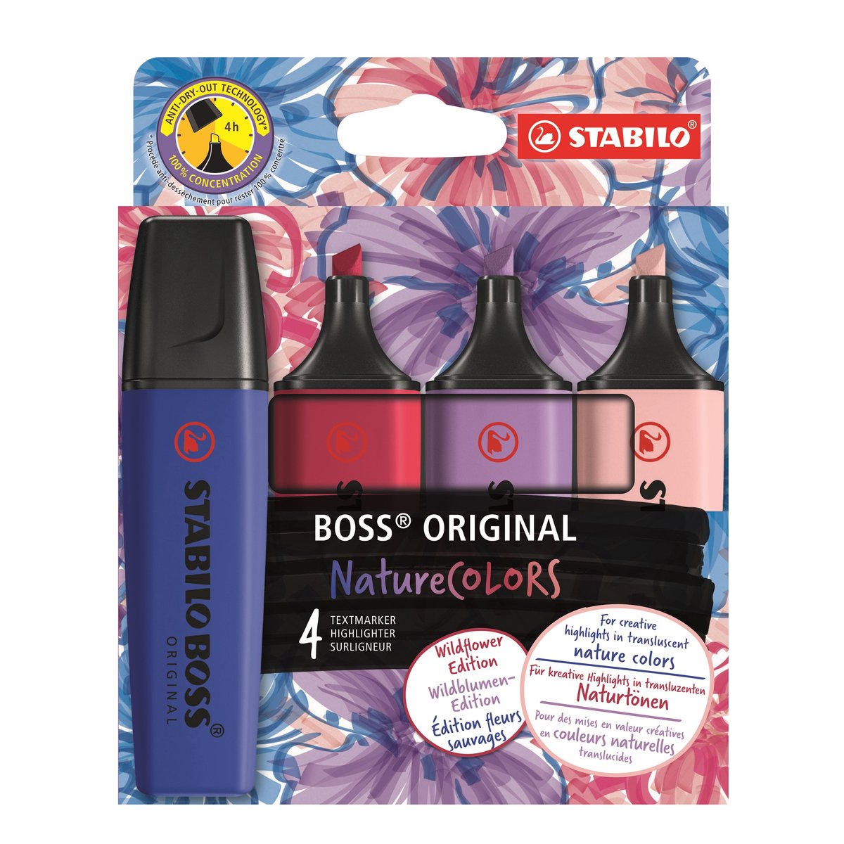 Stabilo boss wildflower markeerstiften - 4dlg.