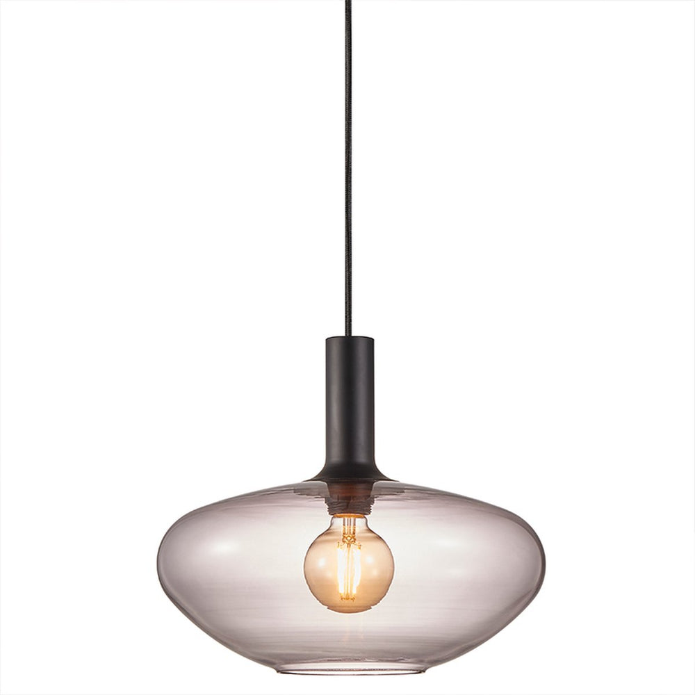 Nordlux alton 35-hanglamp-e27-smoke glas zwart