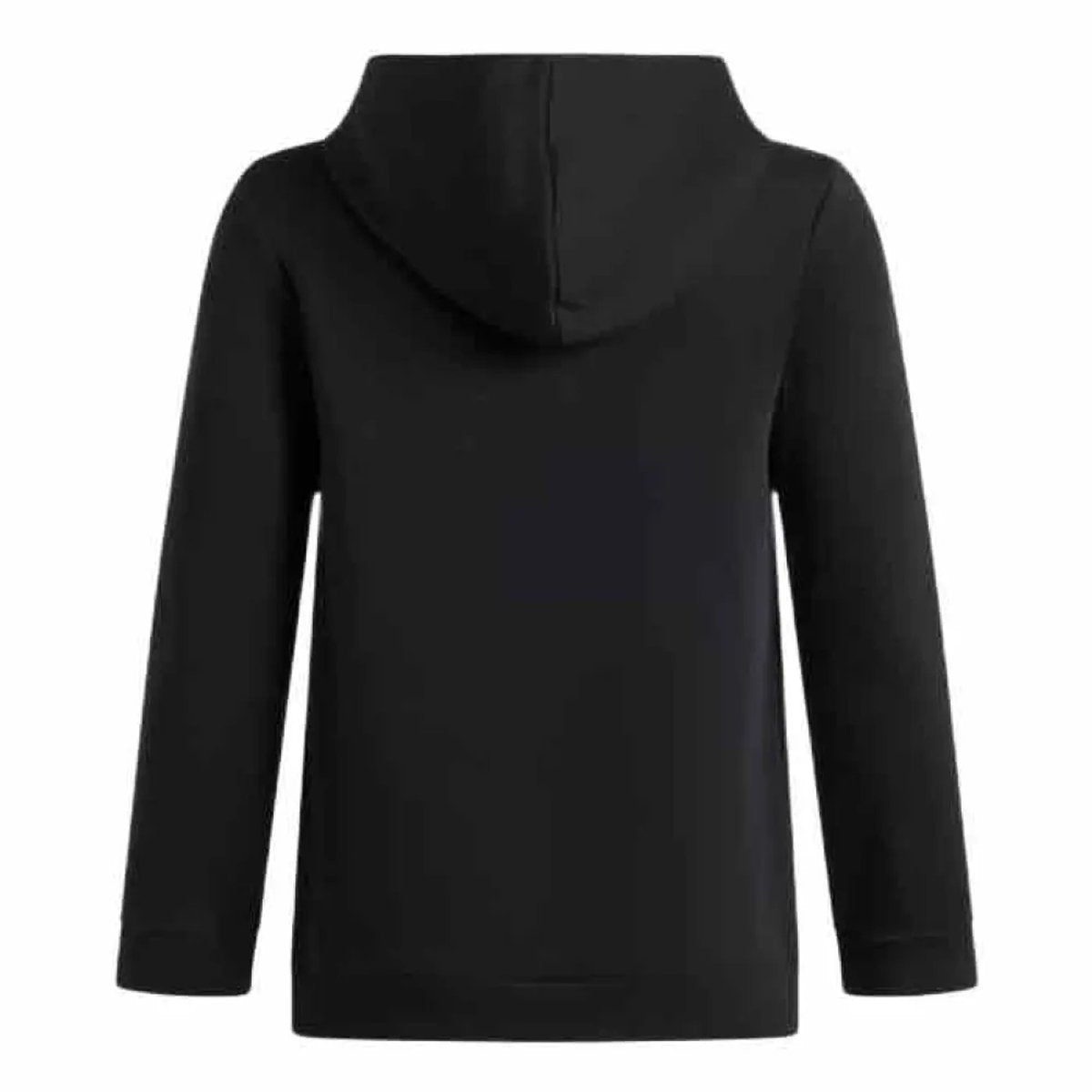 Under armour ua b rival fleece hoodie-blk jongens sporttrui - ultimate zwart - wit