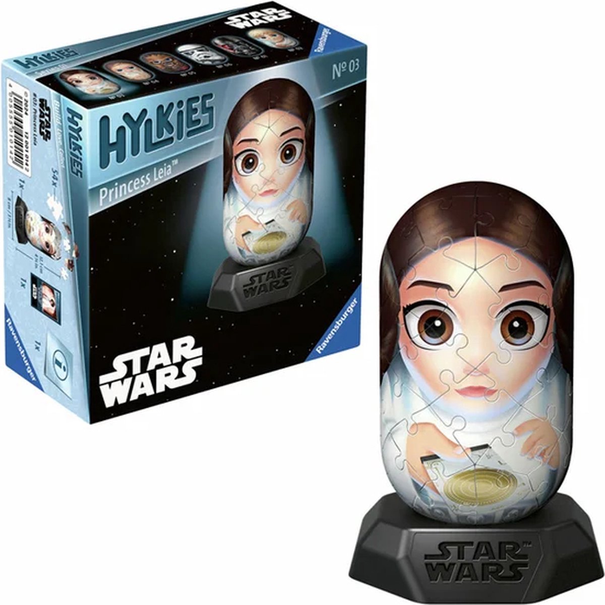 Ravensburger 3d puzzel hylkies star wars prinses leia, 54st.