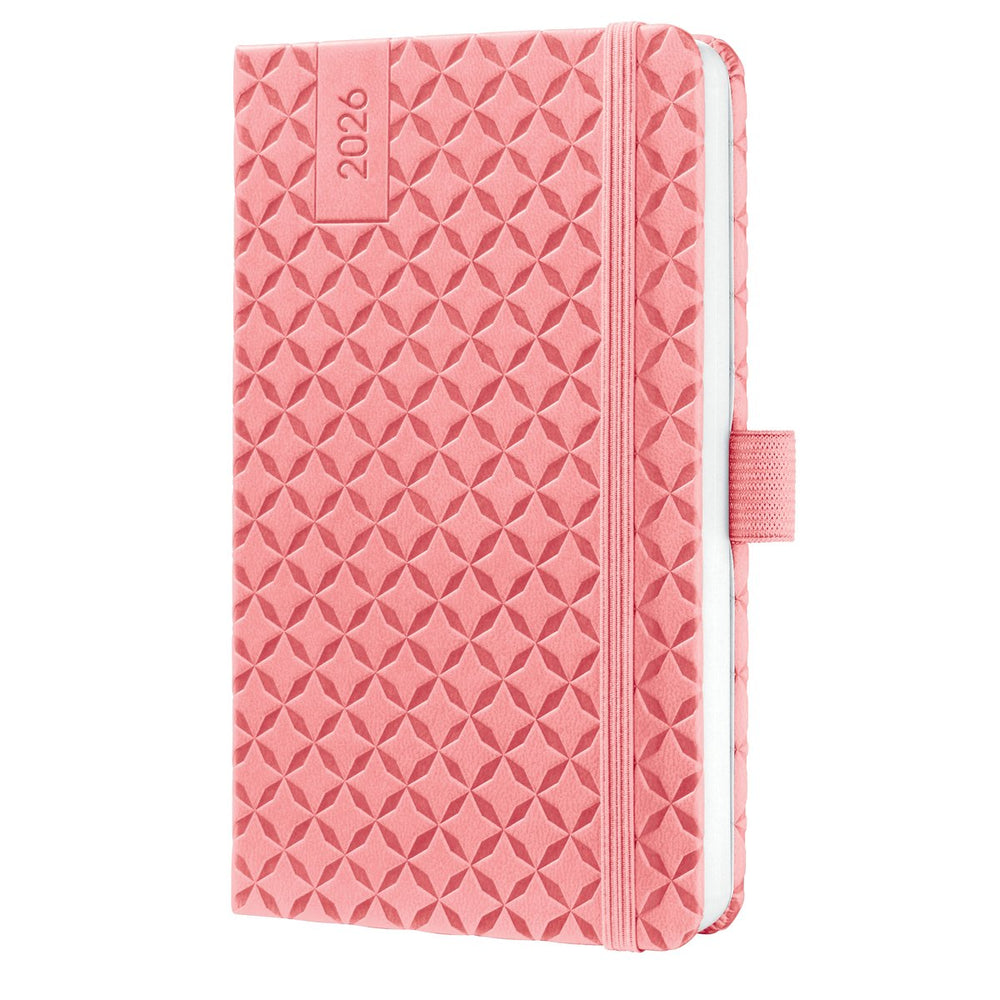 Sigel weekagenda flair 2026 - formaat a6 - rose pink - hardcover - si-j6110