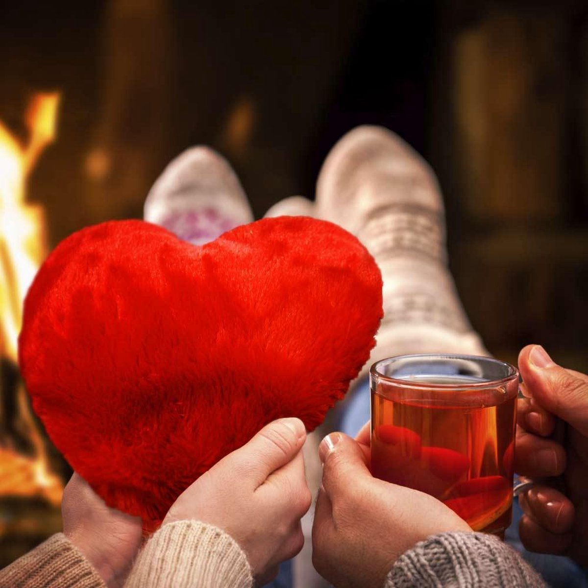 Mikamax warming heart pillow - magnetron warmtekussen met lavendel - 45 min warmte