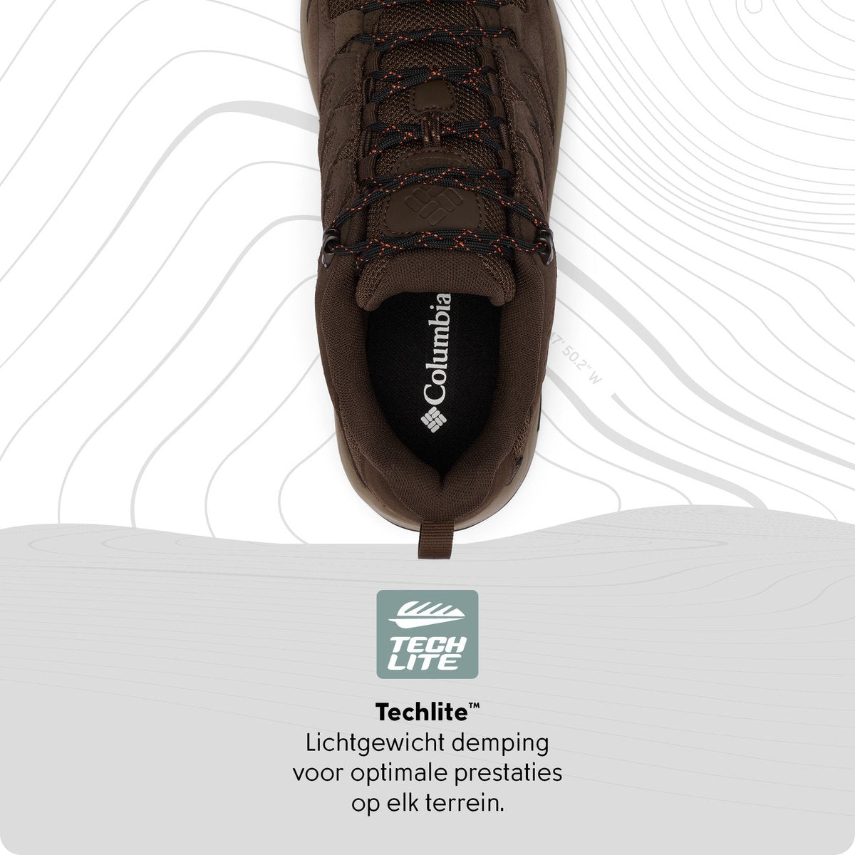 Columbia redmond™ iv low waterproof heren wandelschoenen - cordovan, tangy orange