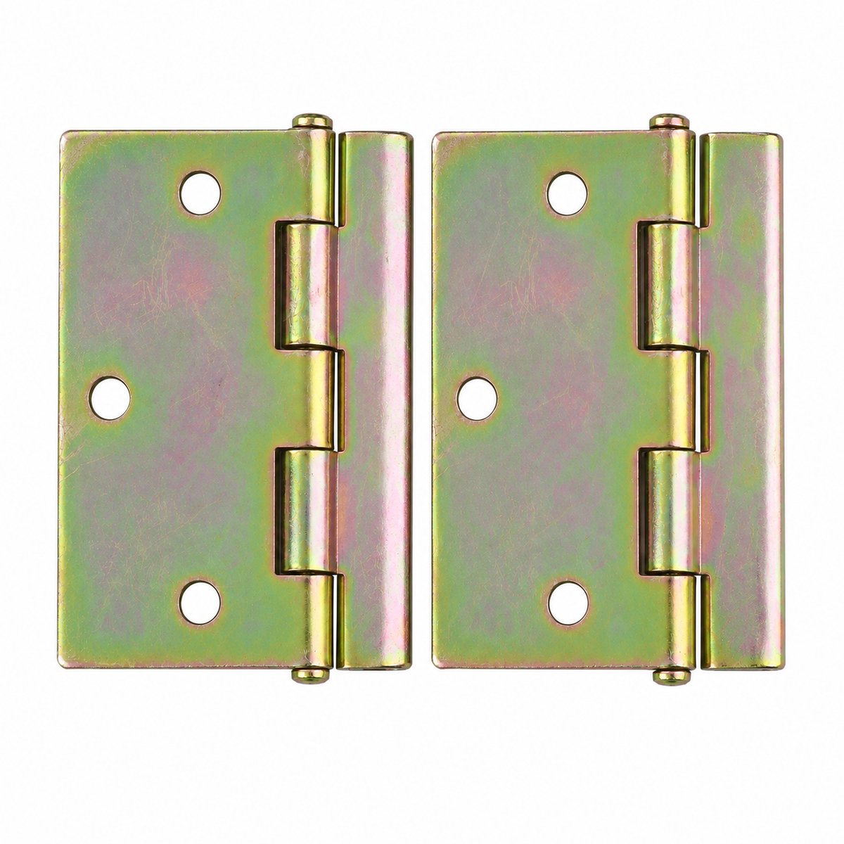 Kinzo deurscharnieren – 2 stuks – metalen scharnieren 82 x 82 mm – inclusief 12 schroeven – voor deuren en kasten