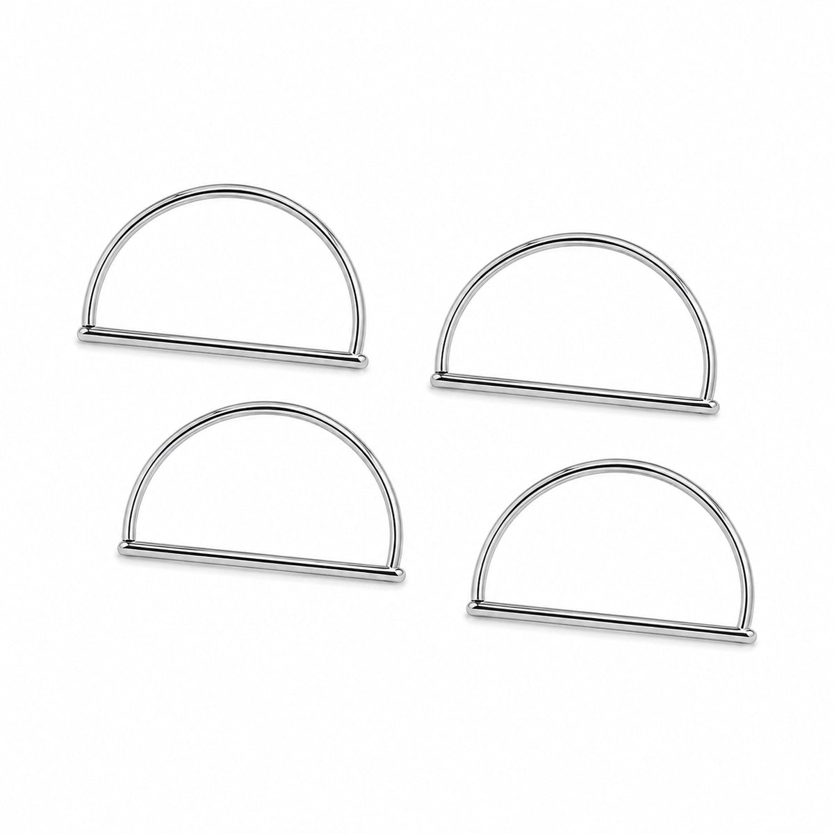 Alpina servetringen zilver – 4-delige set – metalen servetring – tafeldecoratie