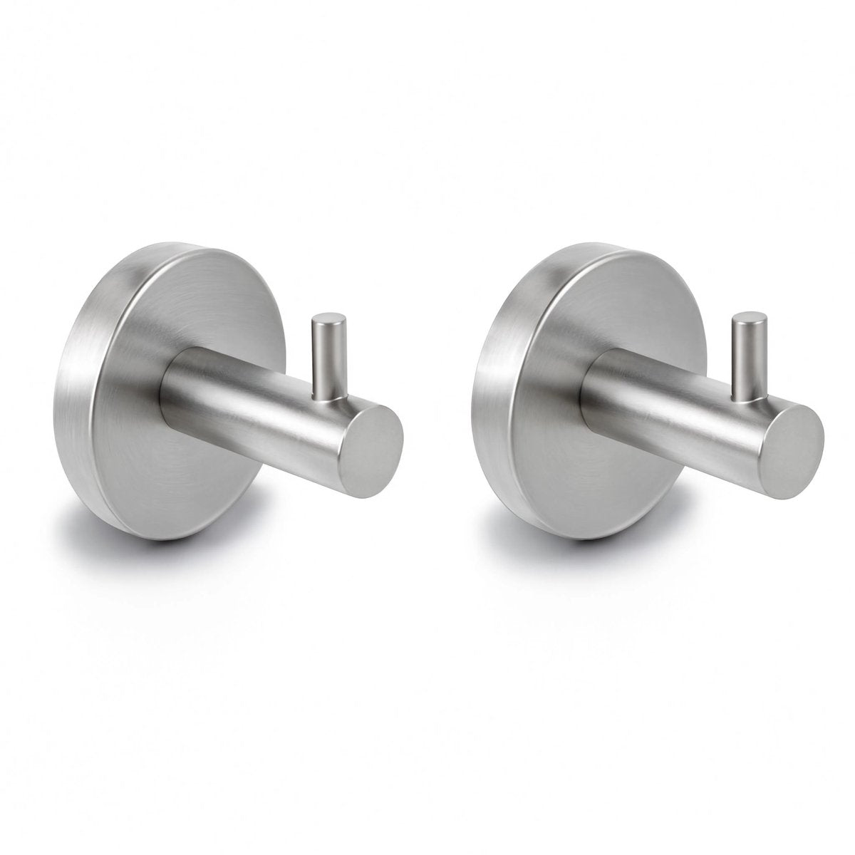 Hush. living hush living - handdoekhaakjes rvs - set van 2 stuks - wandmontage - inclusief bevestigingsmiddelen - geborsteld staal