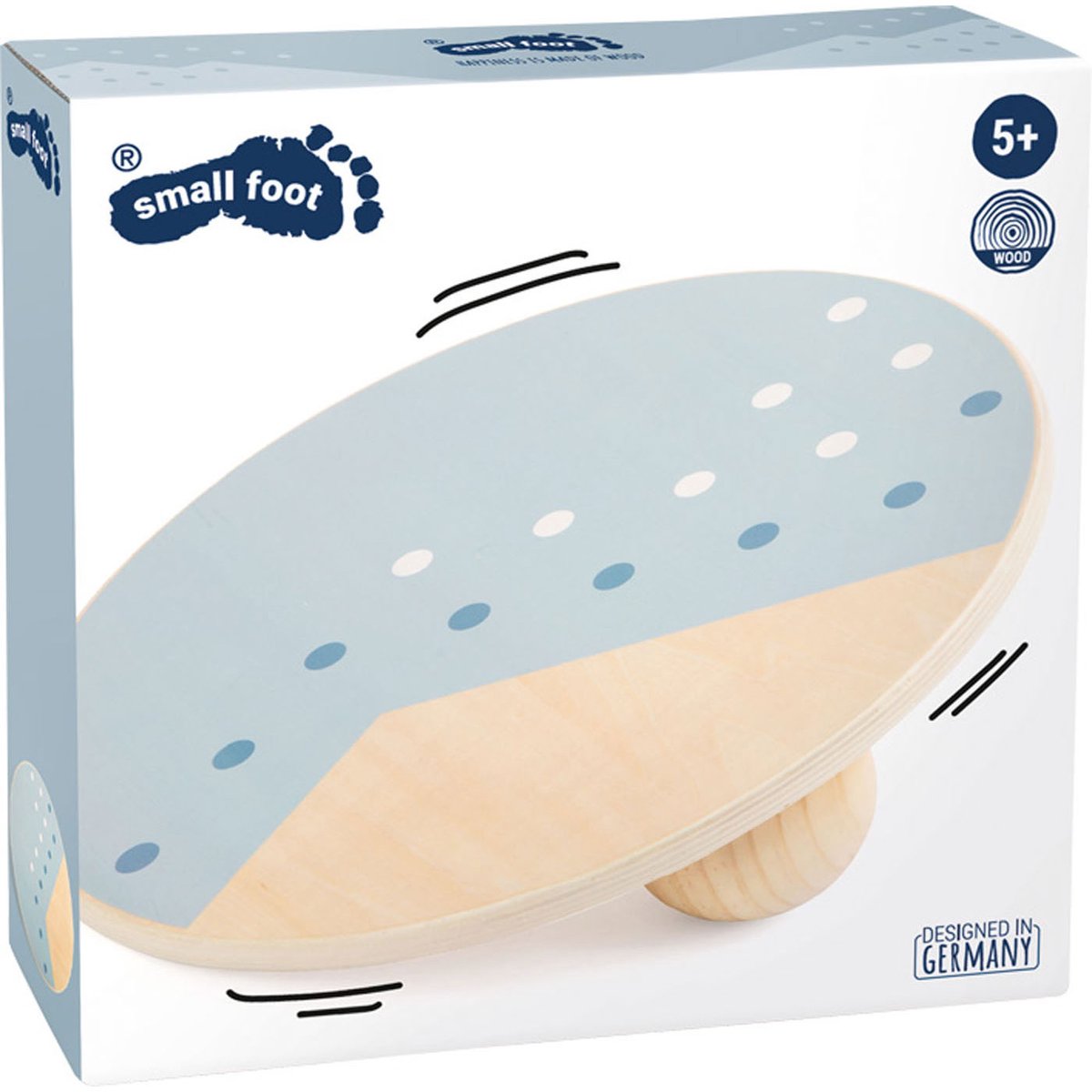Kleine voet - Houten balansbord blauw