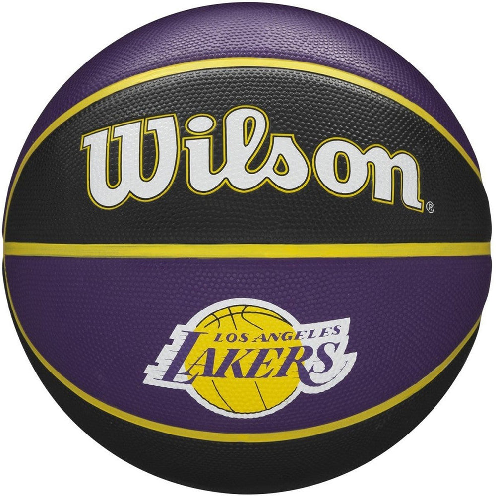 Wilson nba la lakers (size 7) basketbal - paars geel | maat: 7