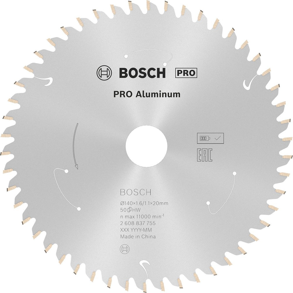 Bosch pro aluminium accus cirkelzaagblad 140 x 1,6 x 20 mm - 2608837755