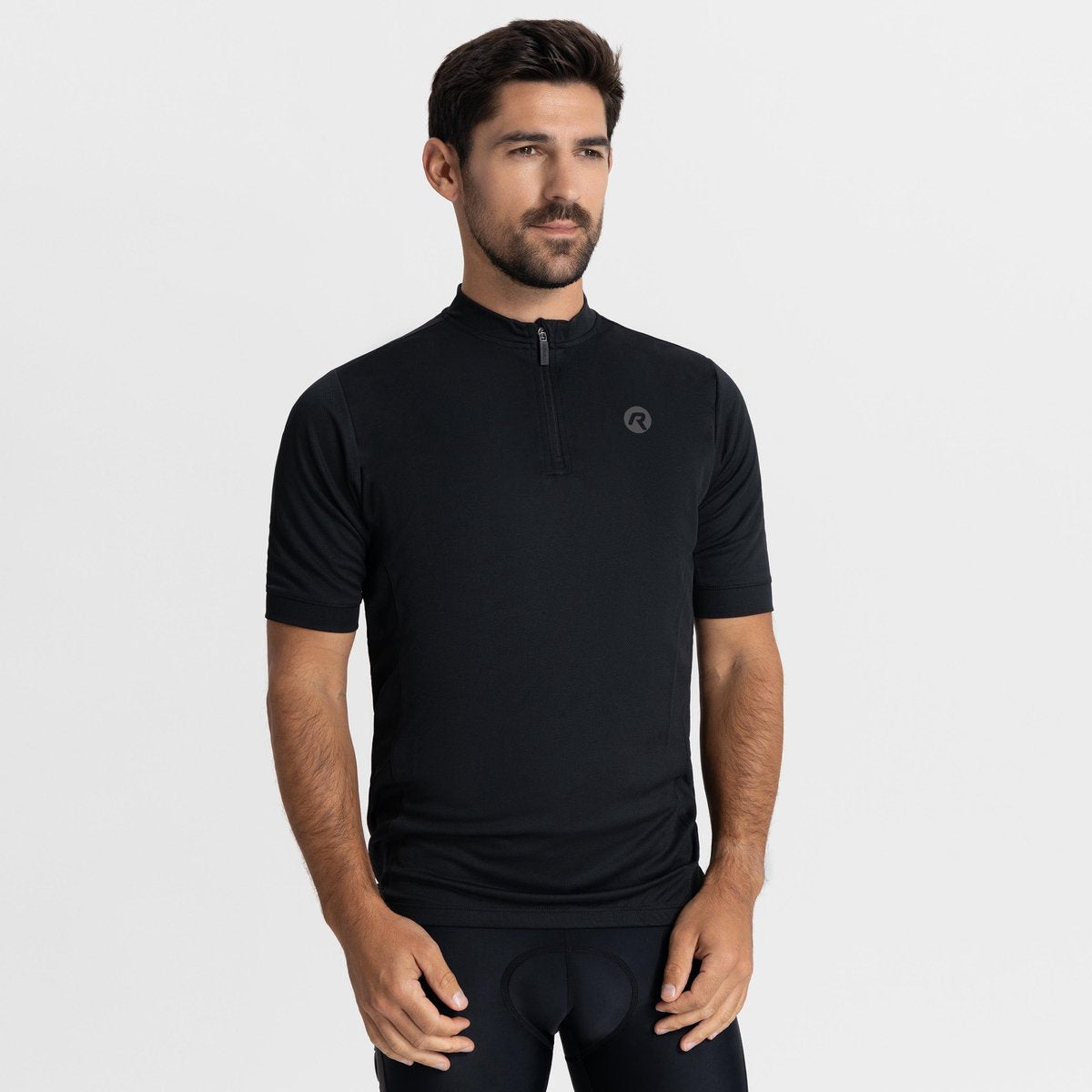 Rogelli core heren fietsshirt - korte mouw - korte rits - zwart