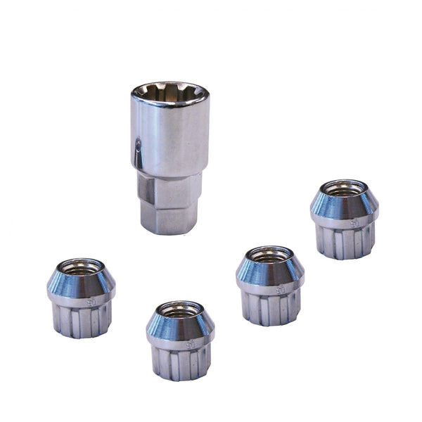anti-theft wheel nuts M12 x 1.5 conical L 4 pieces