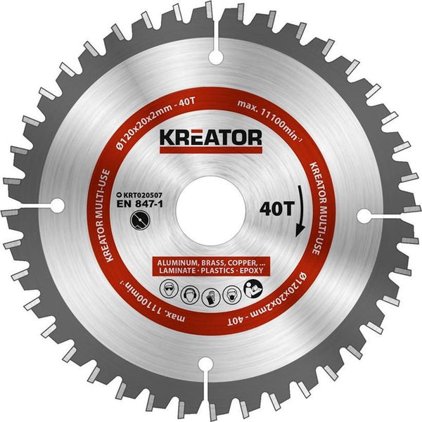 Kreator krt020507 universeel zaagblad 120mm 40t