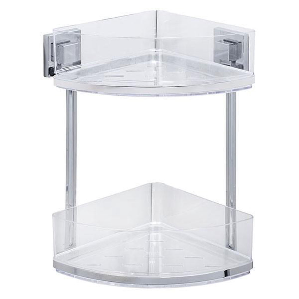 Wenko douche- en badrekje 28 cm rvs zilver transparant