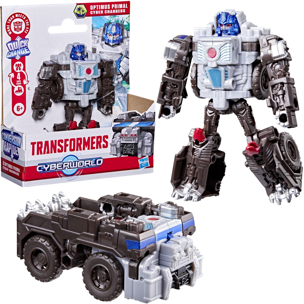 Transformers cyberworld - cyber changers optimus primal - actiefiguur